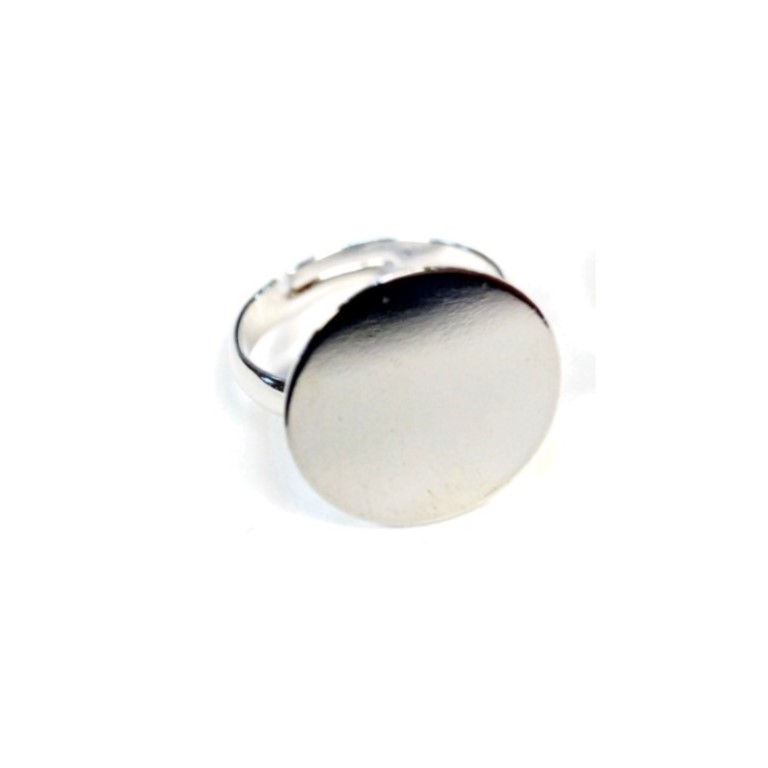 Δαχτυλίδι Βάση Μπρούτζινο Ασημί 18mm