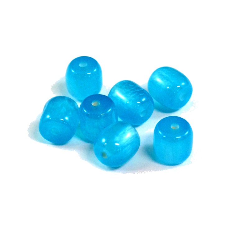 Πλαστική χάντρα γαλάζια 12.5x13mm