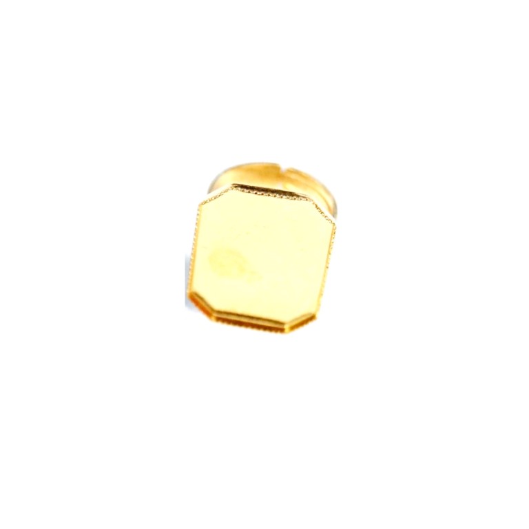 Δαχτυλίδι ορθογώνιο Χρυσό 26x19mm