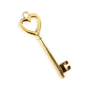 Κλειδί Με Καρδιά Σε Χρυσό 80mm