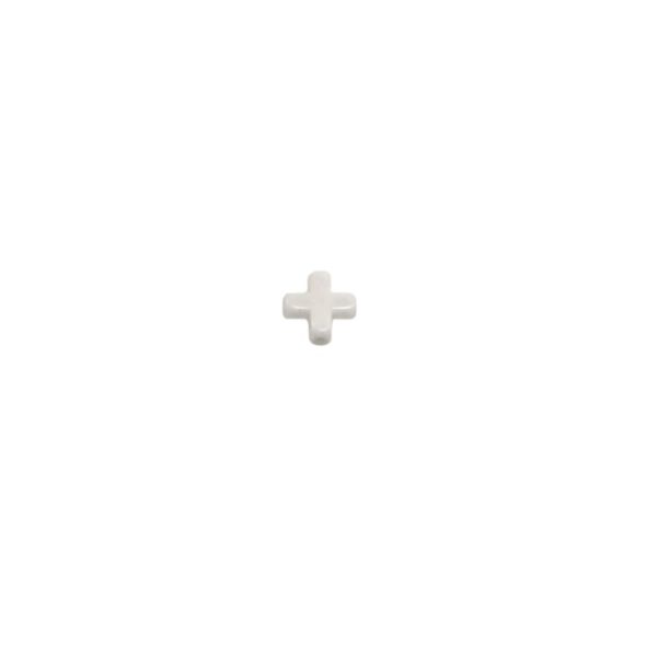 Σταυρός Ακρυλικός Περαστός Ασπρος 8,5mm