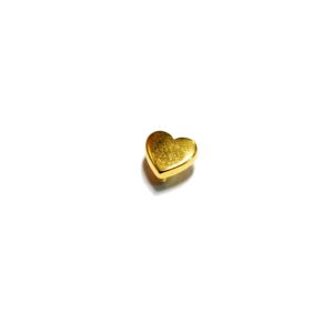 Καρδιά Περαστή Χρυσή για 5mm