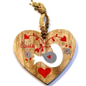 Ξύλινη καρδιά ζωγραφιστή 10,8×0,9×9,50cm