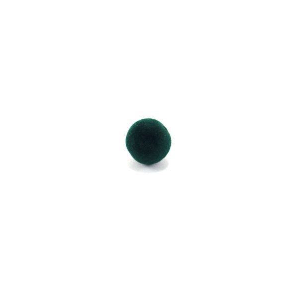 Πλαστική Βελούδινη Χάντρα 14mm Πράσινο Σκούρο