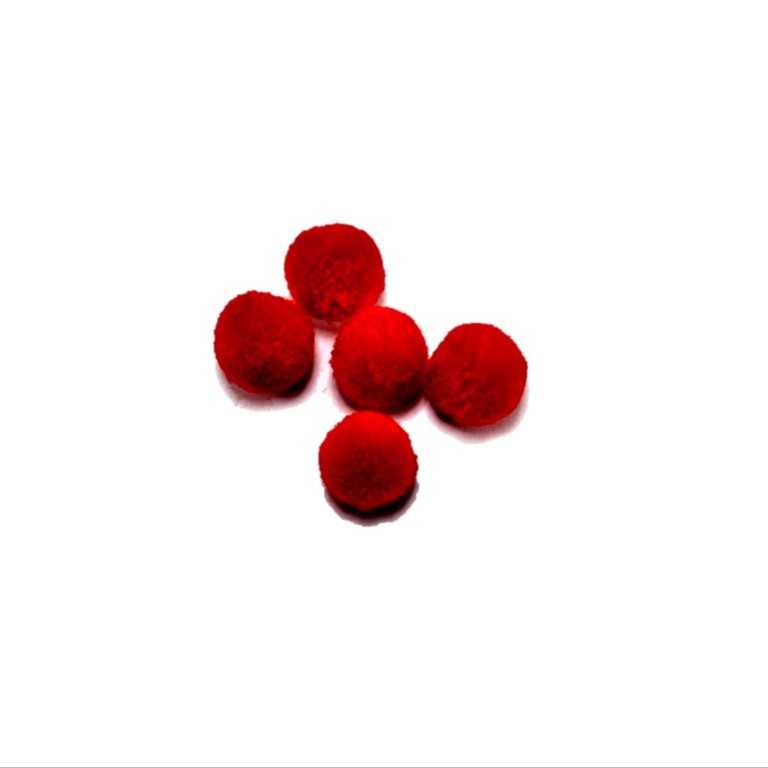 Πον Πον Συνθετικό Κόκκινο (~15mm)