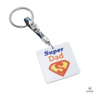 ‘Super Dad’, Χειροποίητο Μπρελόκ με Μεταλλικό Φτερό (1)