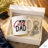Σετ δώρου για μπαμπά με κούπα Cool DAD και μπρελόκ με μηχανή και κράνος