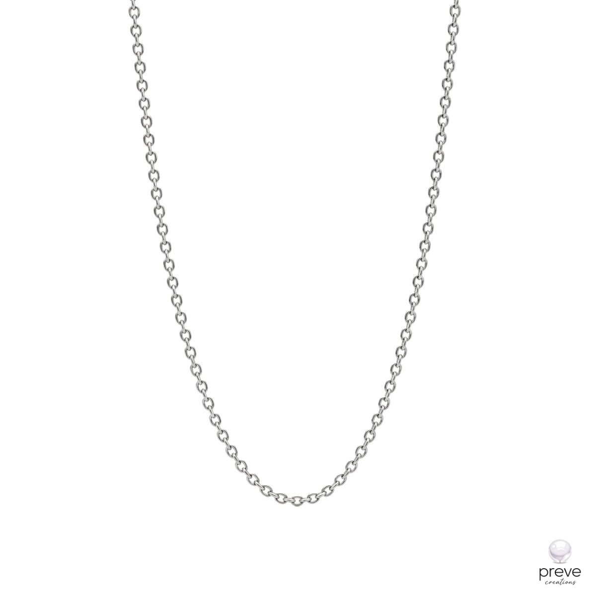 Φορσετίνα Αλυσίδα Λαιμού Ατσάλι Ασημί 50cm 2.5x2mm