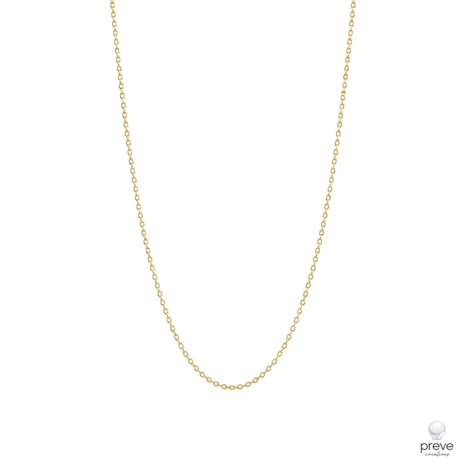Φορσετίνα Αλυσίδα Λαιμού Ατσάλι Χρυσό 45cm 1.6x1.2mm