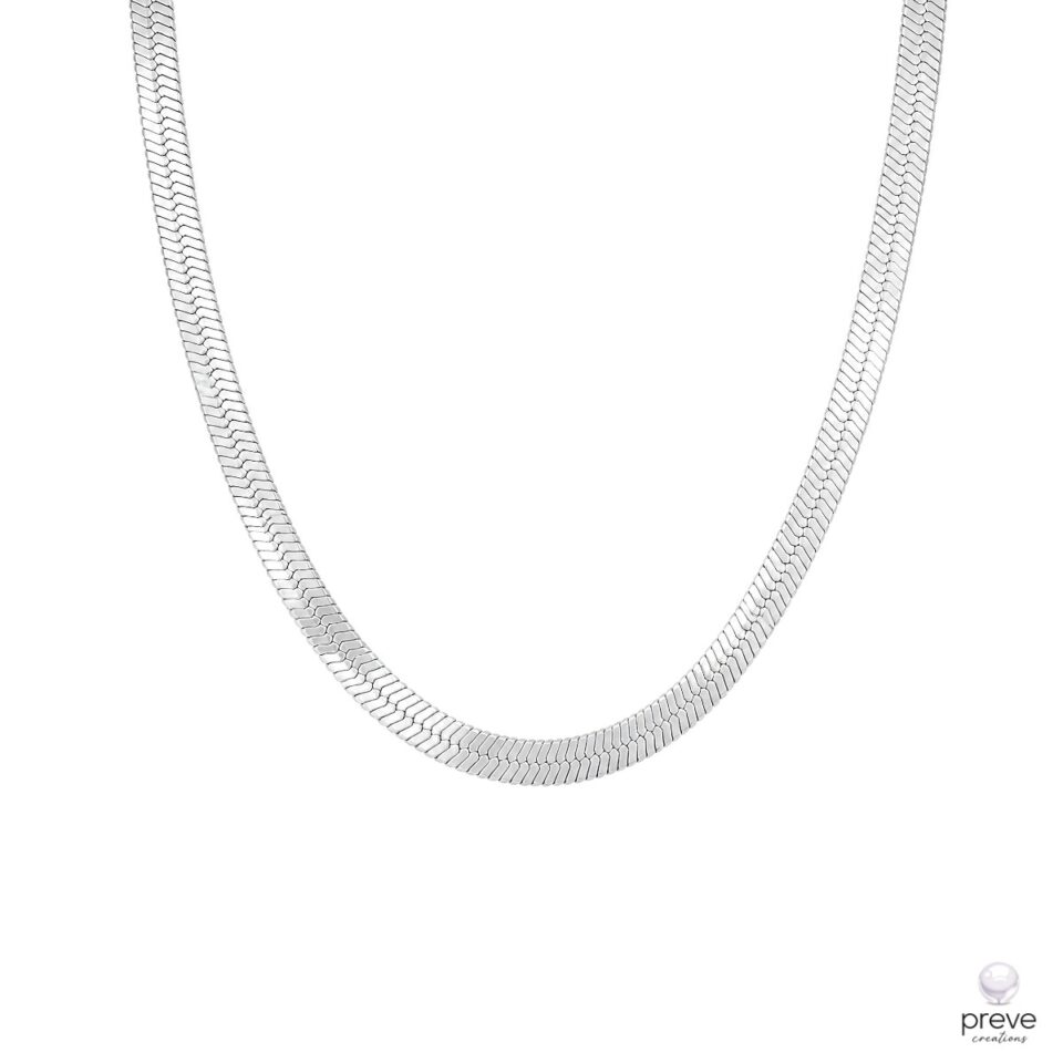 Ψαροκόκκαλο Αλυσίδα Λαιμού Ατσάλι Ασημί 50cm 4mm