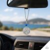 Άγιος Χριστόφορος Ματάκι Φυλαχτό Αυτοκινήτου Εικόνα Ατσάλι Ασημί