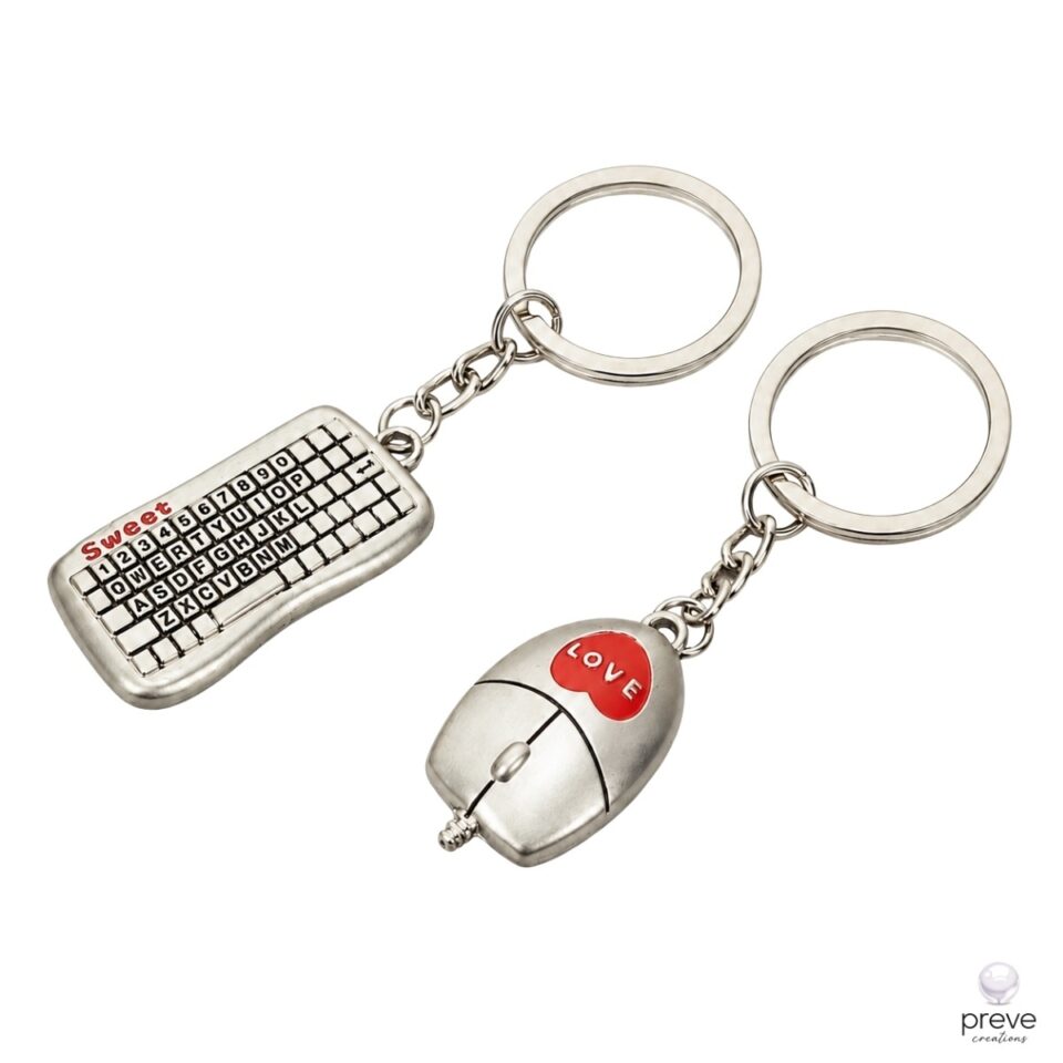 Mouse Keyboard Σετ Μπρελόκ για Ζευγάρι