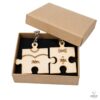 Mrs Mr Κομμάτια Puzzle Μπρελόκ για Ζευγάρι