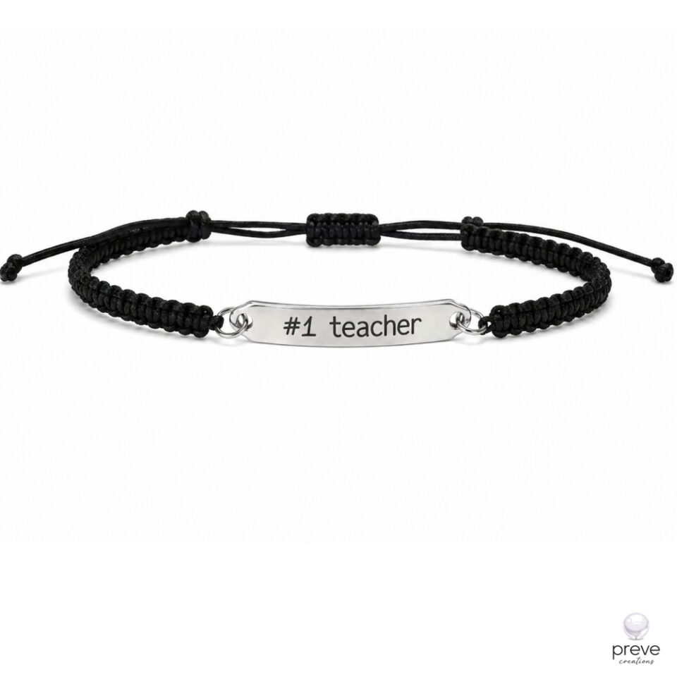 Teacher Χειροποίητο Βραχιόλι Ασημί