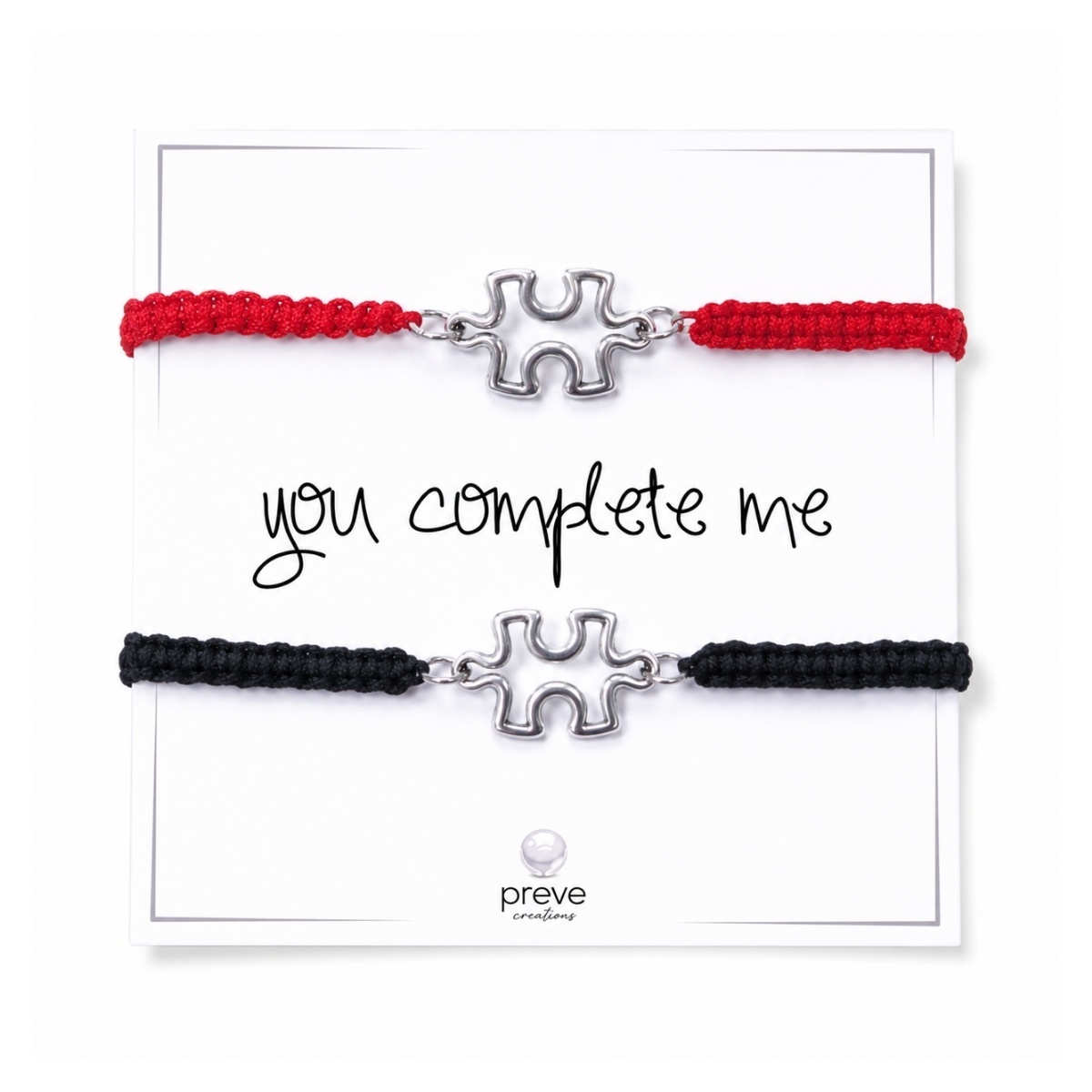 You Complete Me Σετ Βραχιόλια για Ζευγάρι