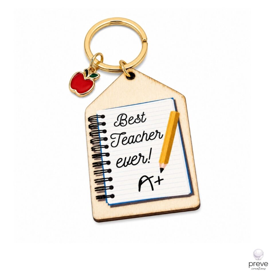 Best Teacher Μήλο Χειροποίητο Μπρελόκ
